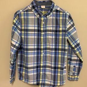 Gymboree plaid long sleeve button down shirt. Large (10/12)